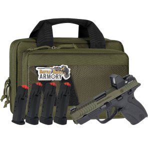 Smith  Wesson Bodyguard 20 380acp 275 Barrel Thumb Safety OD Green  Black Pistol Bundle w 4 Magazines Savior Bag Optic Cut  CT Rad Green Dot