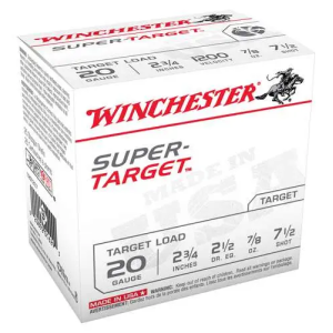 Winchester Ammo Super Target 20 Gauge 2.75 7/8 oz 7.5 Shot 25 Bx/ 10