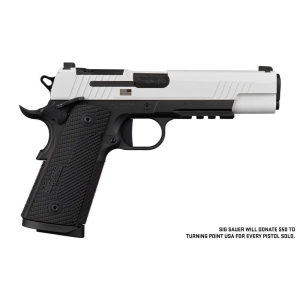 Sig Sauer Freedom Series Turning Point USA 1911X Full Size 5 Optics Ready Black  White 45 ACP Pistol