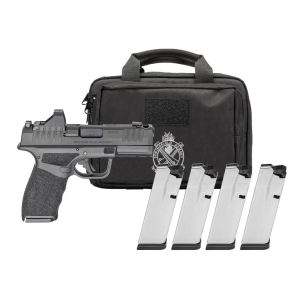 Springfield Armory Hellcat Pro Comp OSP Gear Pac 9mm 37 Barrel 4 Magazines Viridian RFX11 Green Dot Black Pistol