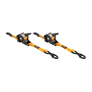 1X10 RETRACTABLE RATCHET STRAPS ORANGE 2 PACK