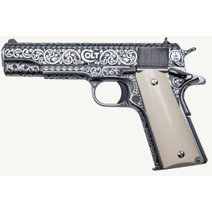 COLT GOVERNMENT 1911 SILVERADO 45ACP PISTOL FULL ENGRAVEDIVORY GRIP 7RD MAGAZINE 1300 UNITS
