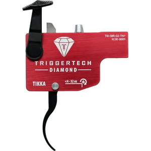 TriggerTech TI0SRB02TNP Diamond Black/Red Curved Lever Fits Tikka Right Hand