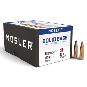 Nosler 38050 Solid Base  6mm 100gr Soft Point 50CT
