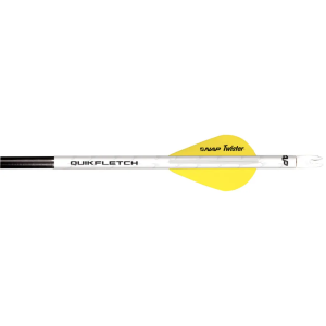 NAP QUICKFLETCH W/2 TWISTER VANES WHITE/YELLOW/YELLOW 6PK