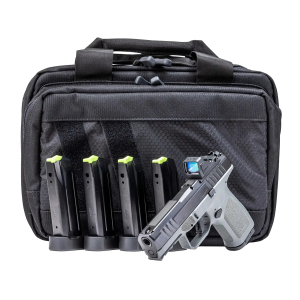 Battle Hawk Armory Rost Martin RM1C Compact, 9mm, 4 Barrel, 5 Magazines, RFX11 Green Dot, Gray, Pistol