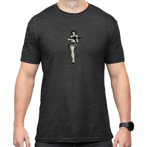 Magpul MAG1117-010-L Hula Girl CVC Charcoal Gray Cotton/Polyester Short Sleeve Large