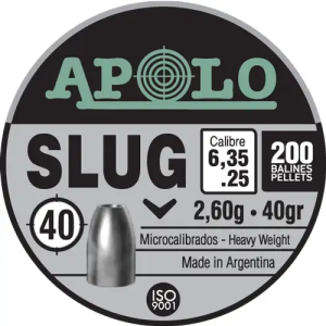 Apolo Slug 40gr 6.35mm .25 Caliber 200rd