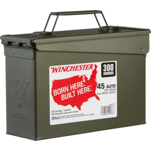 Winchester Ammo WW45C USA 45 ACP 230 gr Full Metal Jacket (FMJ) 300 Can/ 2 Cs