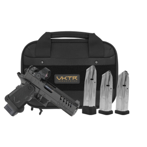 VKTR Industries VKP Pro Double Stack 1911 9mm 2x16  2x20rd Mags 44 Bull Barrel Trijicon SRO 325 Black Pistol