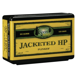 Speer Bullets 4013 Handgun 38 Caliber .357 125 GR Jacketed Hollow Point (JHP) 100 Box