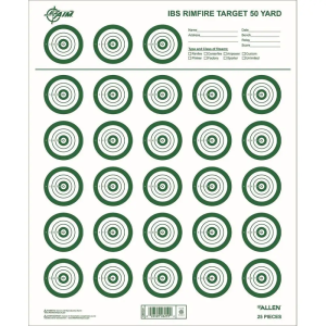 ALLEN 15582 IBS RIMFIRE TARGET, 25 PACK
