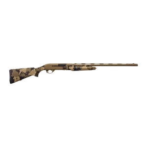 T R Imports A22026OS1 Alpha 2  20 Gauge 3 4+1 26 Flat Dark Earth Cerakote Vent Rib Barrel & Receiver, Fixed Old School Camo Synthetic Stock