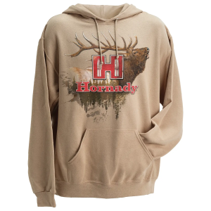 Hornady 99612M Elk Medium Tan/Khaki Hoodie Poly-Cotton