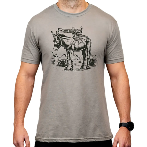 Magpul MAG1528-041-M Burro CVC Stone Gray Heather Cotton/Polyester Short Sleeve Medium