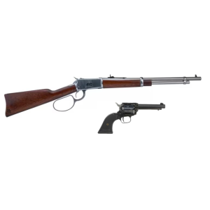 Heritage Mfg H92045189 9245LC 8rd 18 Stainless Steel Barrel Stainless Polished Frame  Receiver Hardwood Stock Rough Rider 22LR 6rd 475 Barrel Black Revolver
