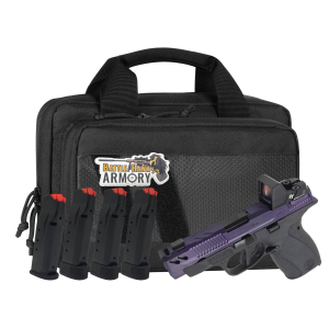Smith  Wesson PC Bodyguard 20 Carry Comp 380acp 31 Ported Barrel Purple  Black Pistol Bundle w 4 Magazines Savior Bag Optic Cut  CT Rad Green Dot