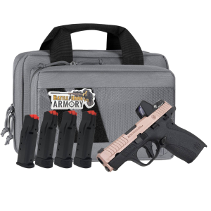 Smith  Wesson Bodyguard 20 380acp 275 Barrel Thumb Safety Rose Gold  Black Pistol w 4 Magazines Savior Bag Optic Cut  CT Rad Green Dot