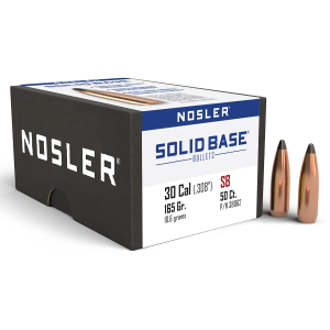 Nosler 38062 Solid Base 30Cal 165gr Soft Point 50CT