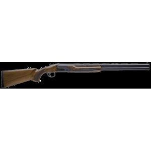 Charles Daly 930395 202E  20 Gauge Break Open 3 2rd 26 Black OverUnder Vent Rib Barrel Black Engraved Steel Receiver Fixed wPistol Grip Walnut Stock