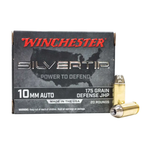 Winchester Ammo W10MMST Super-X 10mm Auto 175 gr Silvertip Hollow Point 20 Bx/ 10 Cs