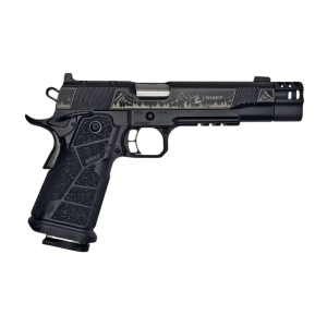 Kimber Mfg Inc 3600305 DS Warrior Camp Guard Elite Full Size 10mm Auto 181 5 Matte Stainless Compensated Barrel KimPro Black Stainless Steel Engraved Lightening CutOptic ReadySerrated Slide Bla