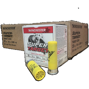 Winchester Super-Target 20ga 2.75, 7/8 oz 8-Shot, 1200fps, 250rd Case