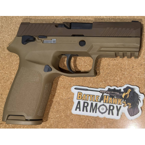 Used Sig Sauer P320 M18 9mm 39 Barrel 121rd  117rd Magazine Coyote Tan Pistol Good Condition