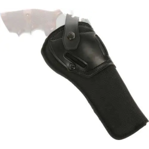Galco SR66B Switchback Black Synthetic Holster w/Leather Top Belt S&W Model 27/28 6 Ambidextrous Hand