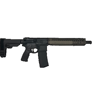 Daniel Defense DDM4 GLSSC 556 NATO 125 CHF Barrel 30rd SBA3 Brace RIS II 115 FDE Rail Black Pistol