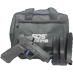 Tisas PX9 Gen 3 Tactical Comp 9mm Range Bundle w Holsoun HE407CGR 4 Magazines  Soft Pistol Case
