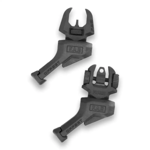 FAB Front And Rear Set of Offset Flip-Up Sights - Left Hand - Black
