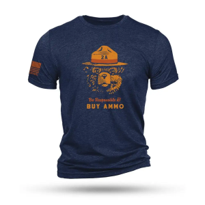 Nine Line 2A Bear Navy Triblend T-Shirt/ Medium