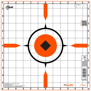 Allen 15576 Sight-In Grid Hanging Paper Universal 12x12 Bright Orange 10 Pack