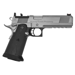 Alchemy Custom Weaponry Quantico HiCap FullRail 9mm 5 Barrel 2 17rd Magazines Optics Ready Chrome Pistol