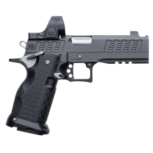 JACOB GREY HEX PRO 46 CHUNK PORTED 9mm BARREL BLACK DLC FINISH OPTICS READY PISTOL w SRO Red Dot