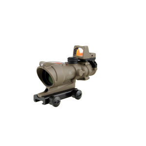 Trijicon ACOG 4x32 BAC RMR Combo .223 BDC Red Chevron FDE Thumbscrew Mount RMR Type 2 Riflescope