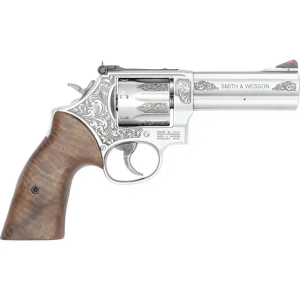 MODEL 686 PLUS ENGRAVED 357MAG38SPLP STAINLESS STEEL REVOLVER