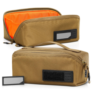 Savior Equipment Utility Pouch 2-Pack, Dark FDE/Hi-Viz Orange