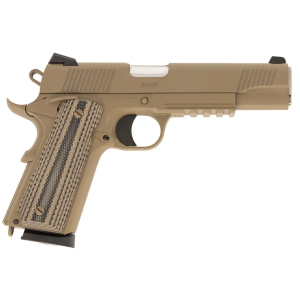 Tisas USA 1911 Raider 45ACP 5 FDE Cerakote Rail G10 Grips 2-8rd Pistol