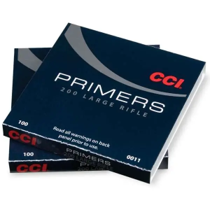 CCI 0011 Standard Rifle No. 200 Large Rifle Primer 100 Per Box 10 Boxes Per Case Total 1000