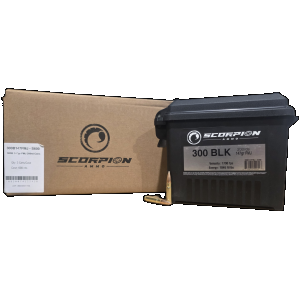 Scorpion 300 Blk 147gr FMJ Ammunition 600rd Case