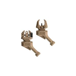 FAB Defense 45Adeg Offset Front & Rear Flip-up Sights, Right Offset, FDE