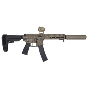 Daniel Defense DDPCC Special Build w BT PrintX RBS 9mm 9mm 83 Barrel 135rd Magazine Vortex Crossfire II Arid Rattlecan Cerakote Pistol