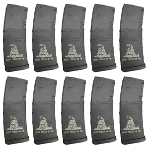 BHA Custom Lasered Don't Tread on Me 30rd AR-15 Magazine 10 PACK