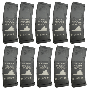 BHA Custom Lasered Virginia Pre-Ban 30rd AR-15 Magazine - 10 PACK