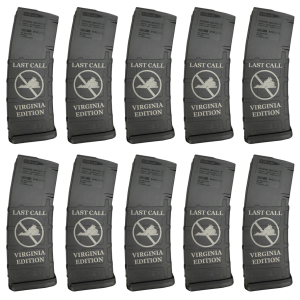BHA Custom Lasered Last Call Virginia Edition 30rd AR-15 Magazine - 10 PACK