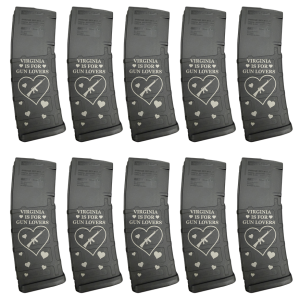 BHA Custom Lasered Virginia is for Gun Lovers 30rd AR-15 Magazine - 10 PACK