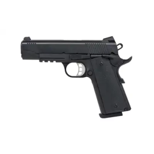 Tisas USA 1911 45ACP 4.25 Black Cerakote Rail Enhanced Features 2-8rd Pistol