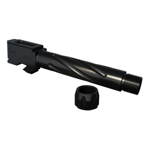 RIVAL ARMS RA20G202A Threaded Barrel Compatible with Glock 19 Gen 3/4 416 Stainless Steel Black PVD